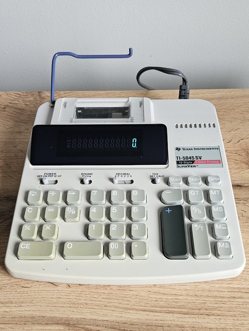 Texas Instruments TI-5045 SV 12-Digit 2-Color Printing Calculator - Tested - Picture 3 of 14